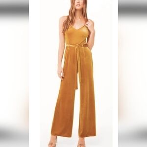 [S] Gold velvet jumpsuit